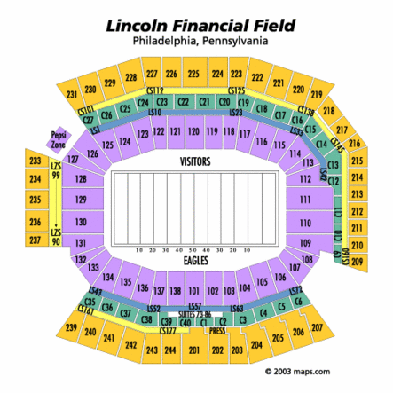 Philadelphia Eagles Seating Chart